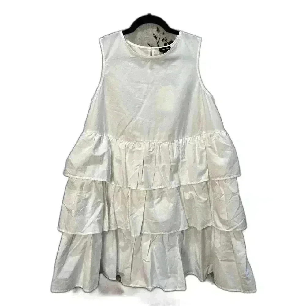Elegant White Tiered Dress